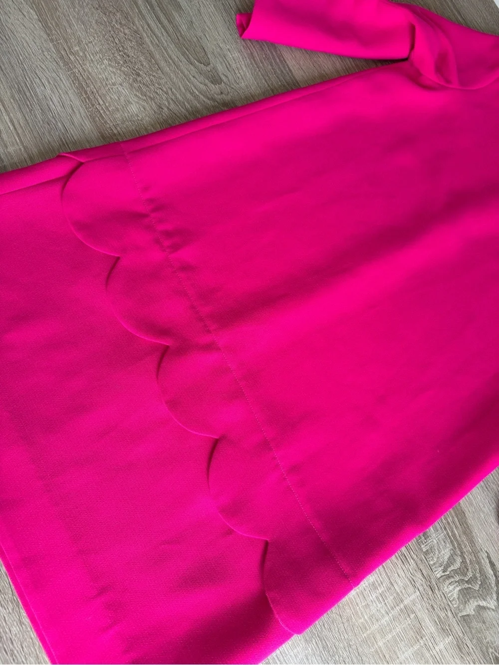 Kate Spade New York Demi Scalloped Shift Dress in Fuchsia Pink Size 4